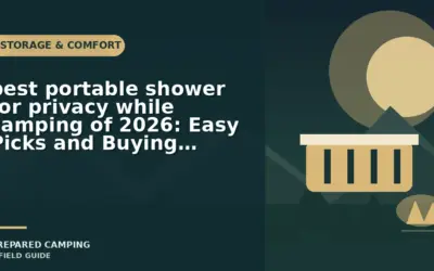 Portable Showers for Privacy While Camping in 2026